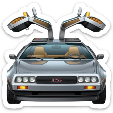 Delorean machine à voyager dans le temps sticker
