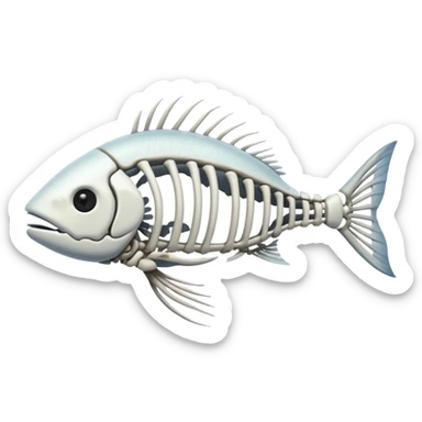 Fish t bones sticker