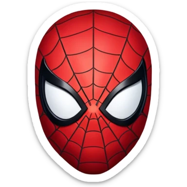 Spiderman face black costume  sticker