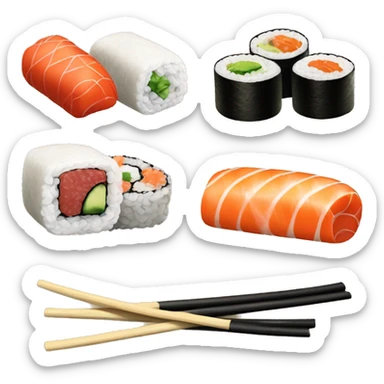maki, sushis, wok nouilles sticker
