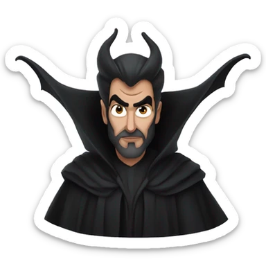 Maleficient with lebanese features sticker