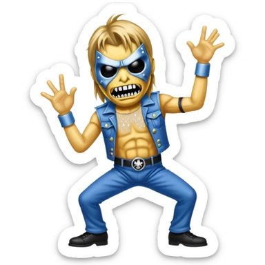 iron maiden eddie glamour sparkle dance sticker