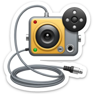 a sensor with a camera and a wire and a sensor for tracking sticker