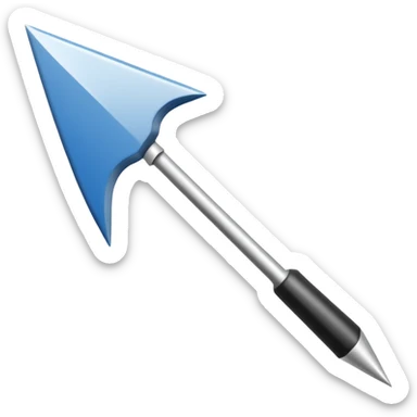 Flèche blanche pour aller a gauche sticker