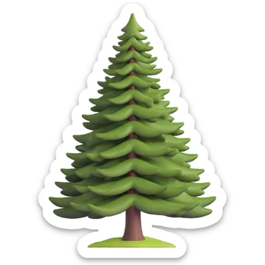 realistic pine tree with detailed texture sticker