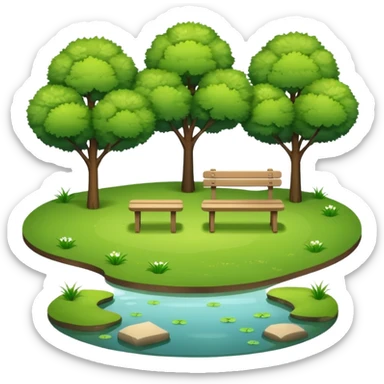 parque minimalista sticker