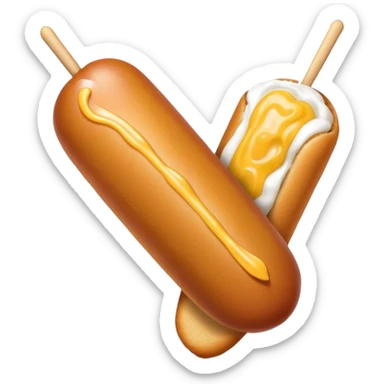 Korean corn dog with sugar coating sticker