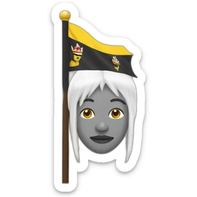 Moor’s head flag sticker