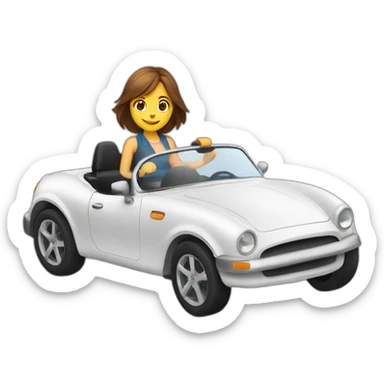 boy-girl-roadster-car-driving sticker