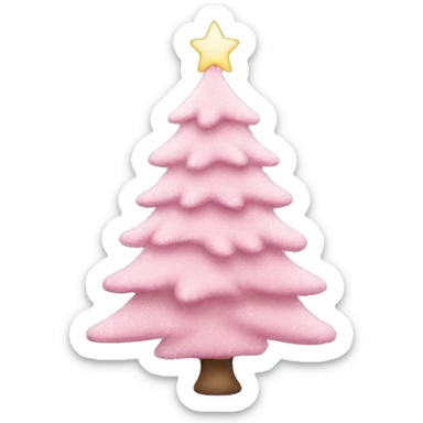 Light pink Christmas tree  sticker