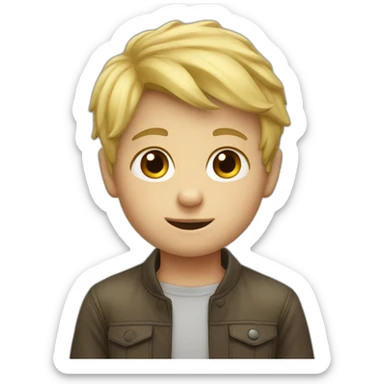 Little blonde boy sticker