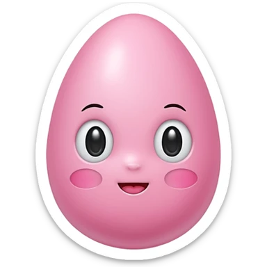 Uovo di pasqua kawaii rosa sticker