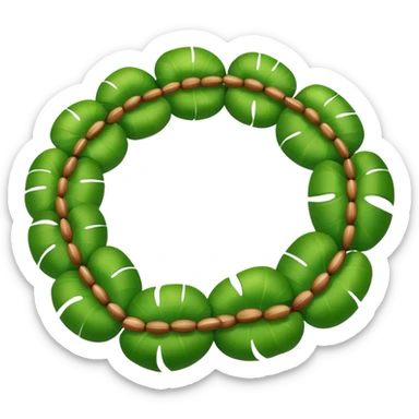 Kukui nut and ti leaf lei sticker