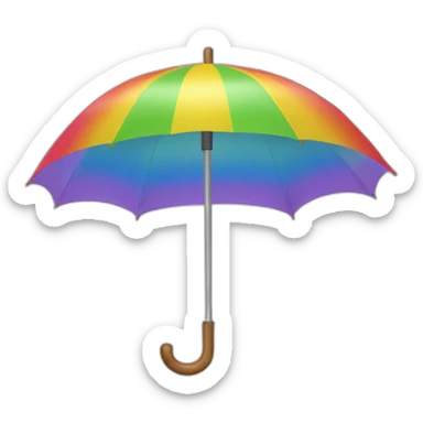 Paraguas arcoiris sticker