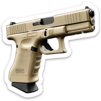 glock 17 beige detailled military sticker