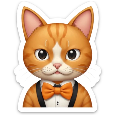 comic style cat hates monday sticker