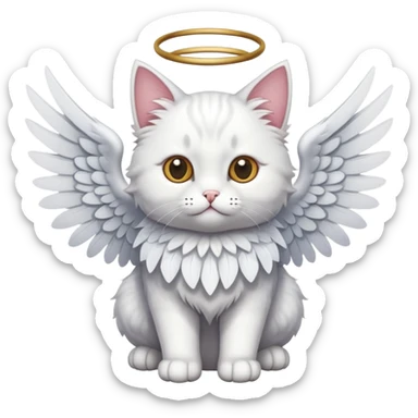 a cat with wings sticker