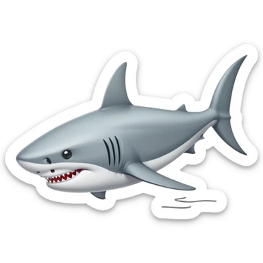 Un tiburón con zapatillas de Nike sticker