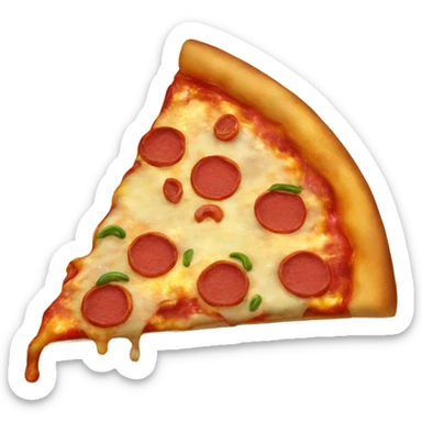 Gooey pizza sticker