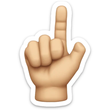 Mano señalando sticker