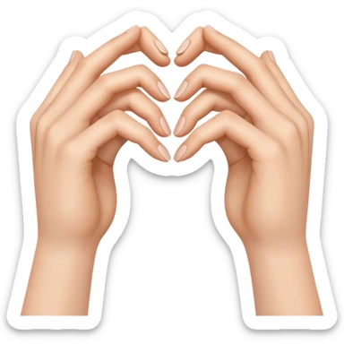 Corazón con las manos sticker