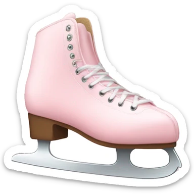 pastel pink ice skates sticker