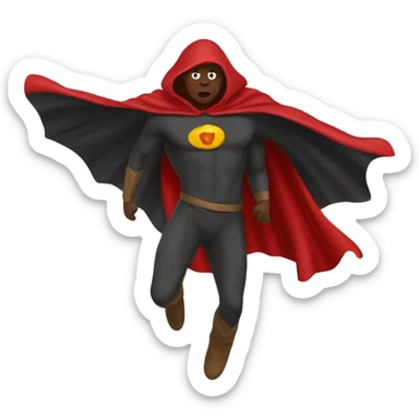flying red cape sticker