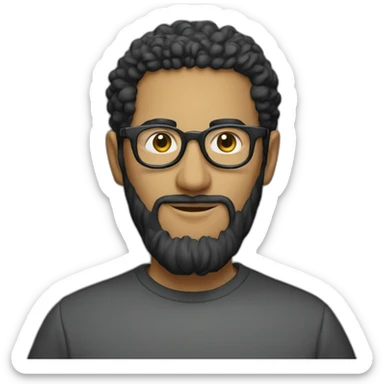 Hassid round glasses tech nerd with a computer sticker