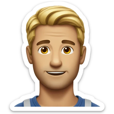 Man with good jawline sticker