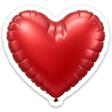 Foil balloon heart, remove background sticker