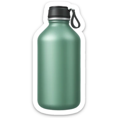 Sage green water bottle sticker