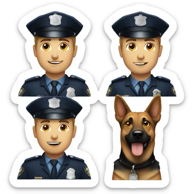 Police dog handler  sticker