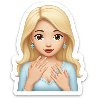 Girl proposing sticker