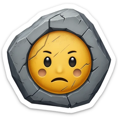 sick rock emoji sticker