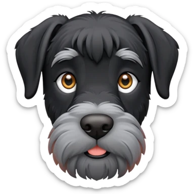 Giant schnauzer with cropped ears sticker