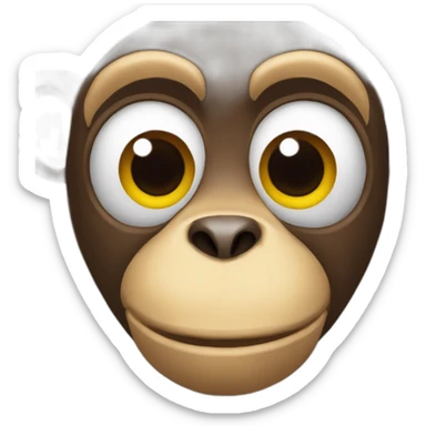 Macaco com mão no rosto sticker