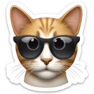 Cat with sunglasses sticker