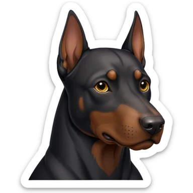 black doberman Y3 sticker