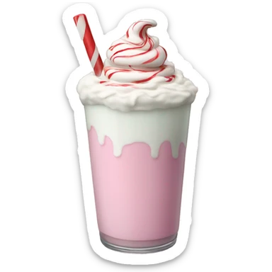 Peppermint milkshake sticker