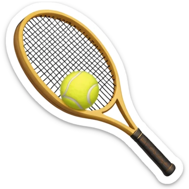 Tennis ball and racquet  sticker