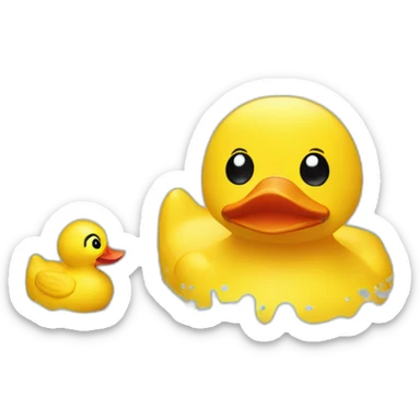 Rubber duck in a bath sticker
