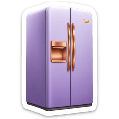 Realistic lavender and copper fridge. sticker