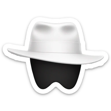 White hat only no face sticker