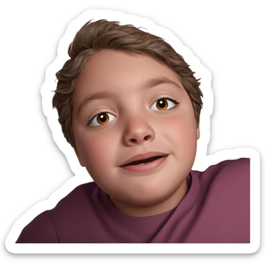 portrait of young man sticker