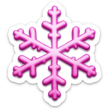 Pink snow flake sticker