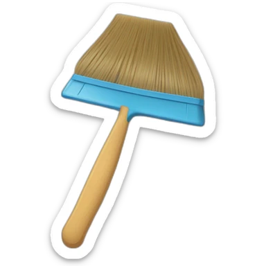 hand broom and dustpan sticker