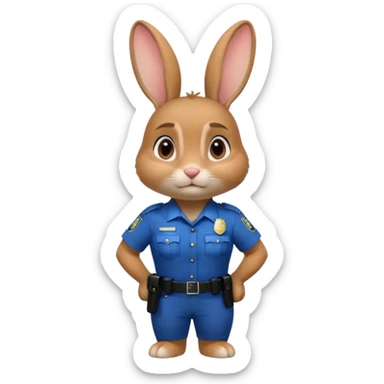 full body of police Judy in Zootopia sticker