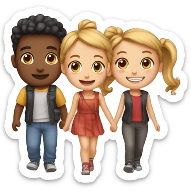 2 best friends, 1 girl and 1 boy sticker
