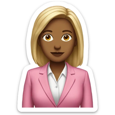 Female attorney, pink sticker