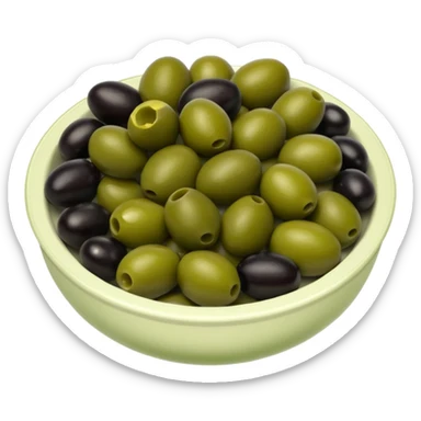 black and green olives cut into pieces like a toppings sticker